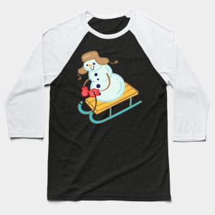 Christmas Snowman Baseball T-Shirt